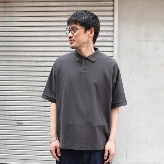 handvaerk PIQUE S/S POLO SHIRT (CARBON BLACK) / 1508
