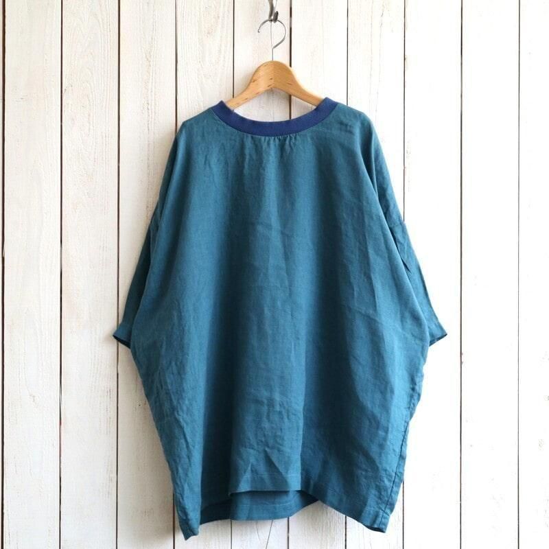 HARVESTY ハーベスティ　リネン半袖プルオーバー　Tシャツ　ピンク HARVESTY ハーベスティ｜リネン半袖プルオーバー（ピンク）