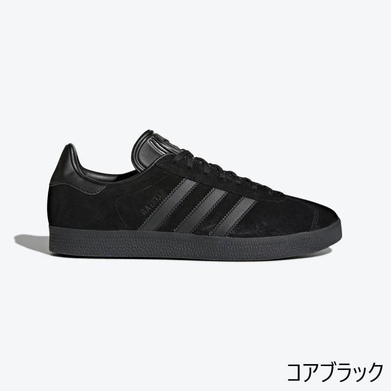 【美品】adidas GAZELLE コアブラック 天然皮革使用 レザー 金ロゴ adidas originals アディダス スニーカー GAZELLE ID6112 BLACK