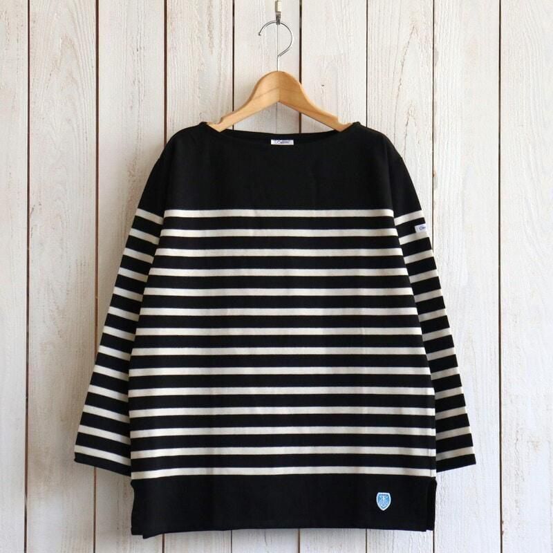 CAVALLO    ダークブルー ORCIVAL BOAT NECK P.O. | ブラック×フラウア - DANTON,ジム