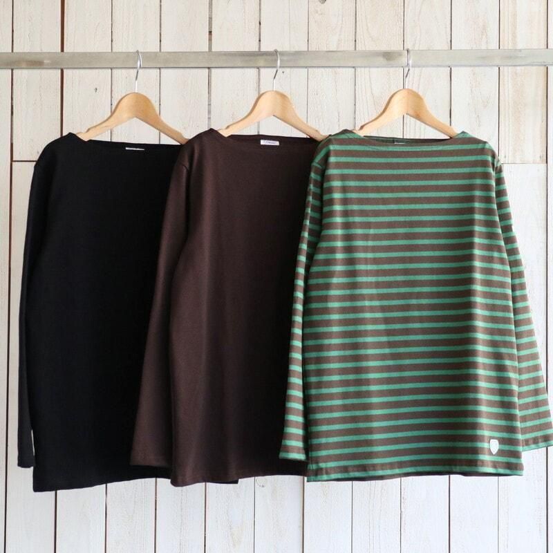 TIGRE BROCANTE 半袖シャツ 青とベージュストライプ 563e7fd554f8829ac25624c6eebff6