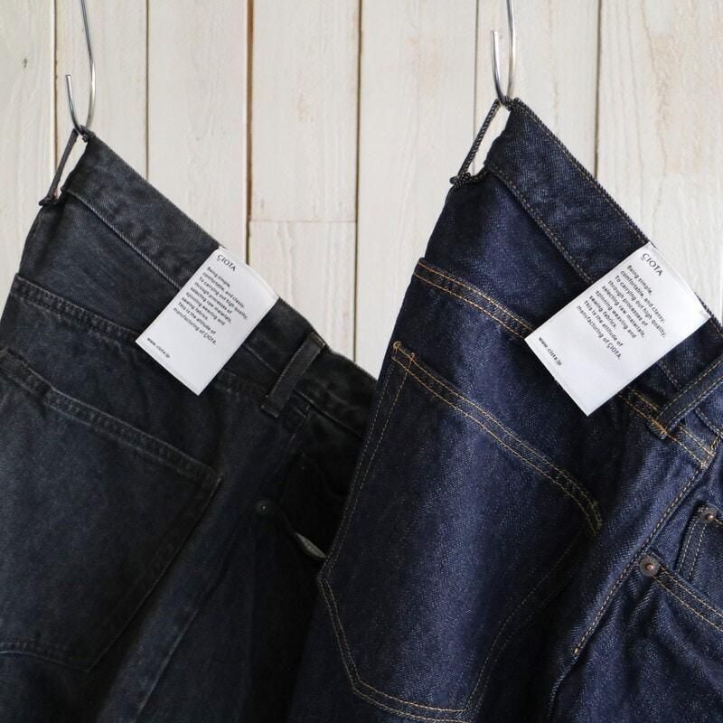 ＜CIOTA＞ミディアムブラック ストレート デニムパンツ サイズ33 CIOTA ストレートデニム | ミディアムブラック - DANTON,ジム