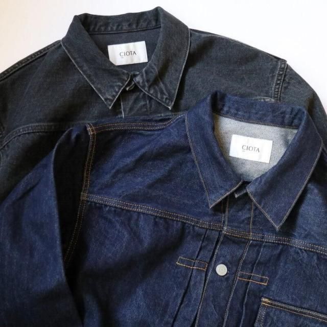 CIOTA Single Pocket Denim Jacket (Navy)(M Black) / JKLM-301