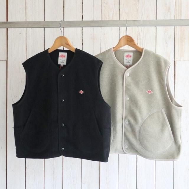 DANTON|フリースカラーレスベスト - DANTON,ジムフレックス,BLUE