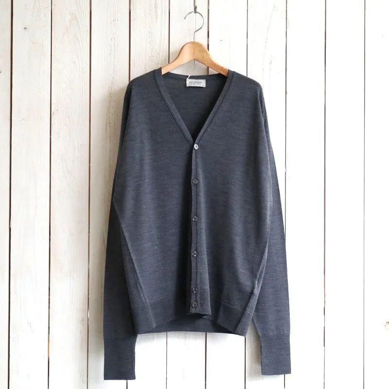JOHN SMEDLEY ネイビー カーディガン M ラルディーニ　ビームス JOHN SMEDLEY ネイビー カーディガン M ラルディーニ ビームス