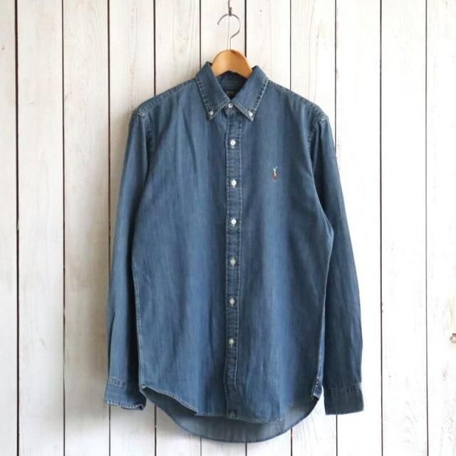 POLO Ralph Lauren ݥեClassic Fit button Down Denim Shirt 饷åեåȥܥǥ˥ॷġ