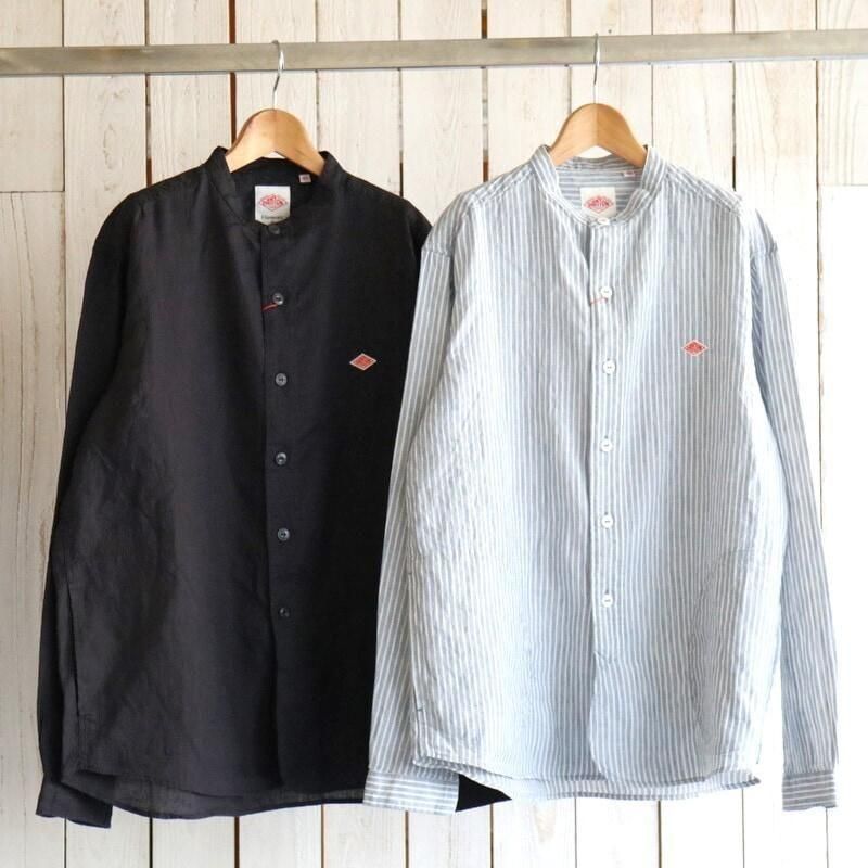 DANTON ダントン バンドカラーシャツ | ストライプ 長袖シャツ DT