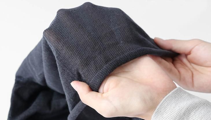 食品・日用品 半額ストア 絹屋 極暖シルク ネックウォーマー（鉄黒×墨） 服＆ファッション小物