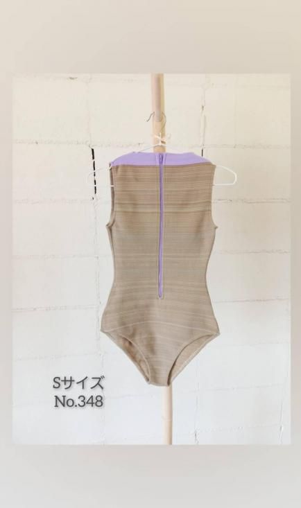 Donna Prima 水色 タンクトップ レオタード　Lサイズ 工場長のニットレオタード(1点ものカラー)☆Sサイズ