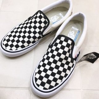 <img class='new_mark_img1' src='https://img.shop-pro.jp/img/new/icons50.gif' style='border:none;display:inline;margin:0px;padding:0px;width:auto;' />VANS SLIP-ON PRO (CHECKERBOARD) BLACK/WHITE