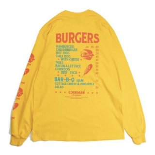 <img class='new_mark_img1' src='https://img.shop-pro.jp/img/new/icons14.gif' style='border:none;display:inline;margin:0px;padding:0px;width:auto;' />Cookman åޥ Long sleeve T-shirts Burgers MenuGold