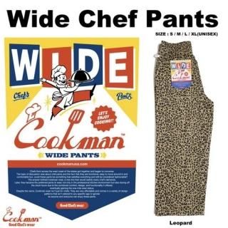 <img class='new_mark_img1' src='https://img.shop-pro.jp/img/new/icons14.gif' style='border:none;display:inline;margin:0px;padding:0px;width:auto;' />Cookman åޥ 磻ɥեѥ Wide Chef Pants Leopard