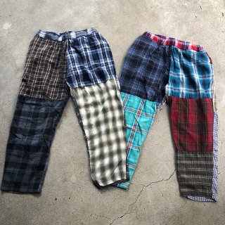 <img class='new_mark_img1' src='https://img.shop-pro.jp/img/new/icons14.gif' style='border:none;display:inline;margin:0px;padding:0px;width:auto;' />USED REMAKE FLANNEL PATCHWORK PANTS ᥤ եͥ ѥåѥ