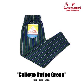 <img class='new_mark_img1' src='https://img.shop-pro.jp/img/new/icons14.gif' style='border:none;display:inline;margin:0px;padding:0px;width:auto;' />Cookman åޥ եѥ Chef Pants College Stripe Green