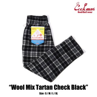 <img class='new_mark_img1' src='https://img.shop-pro.jp/img/new/icons14.gif' style='border:none;display:inline;margin:0px;padding:0px;width:auto;' />Cookman åޥ եѥ Chef Pants Wool Mix Tartan Black