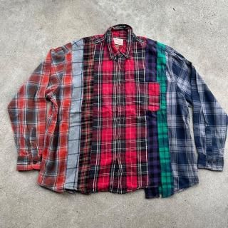<img class='new_mark_img1' src='https://img.shop-pro.jp/img/new/icons14.gif' style='border:none;display:inline;margin:0px;padding:0px;width:auto;' />Rebuild the fabric USED REMAKE  7 in 1 Flannel Check Shirt ᥤ 