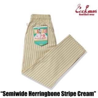 <img class='new_mark_img1' src='https://img.shop-pro.jp/img/new/icons14.gif' style='border:none;display:inline;margin:0px;padding:0px;width:auto;' />Cookman åޥ եѥ Chef Pants Semiwide Herringbone Stripe Cream