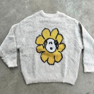 <img class='new_mark_img1' src='https://img.shop-pro.jp/img/new/icons14.gif' style='border:none;display:inline;margin:0px;padding:0px;width:auto;' />SEQUENZ  TP FLOWER SNOOPY SHAGGIE KNIT / PEANUTS ˥å 㥫 롼ͥå 