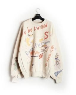 SEVESKIG  Graffiti Wool Sweat Shirt Ver. Ridawo 롼ͥå å