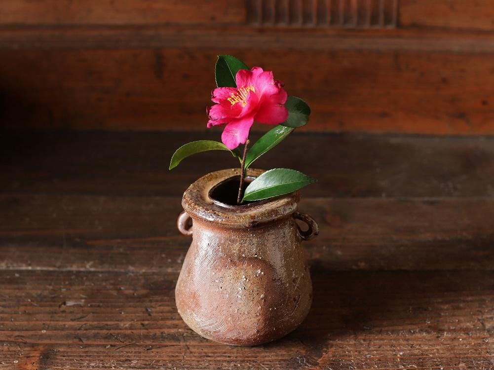 花瓶 耳付き花入れ 備前焼 ままならなく 花瓶 耳付き花入れ 備前焼 ままならなく