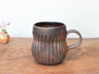備前焼 コーヒーカップ(鎬)