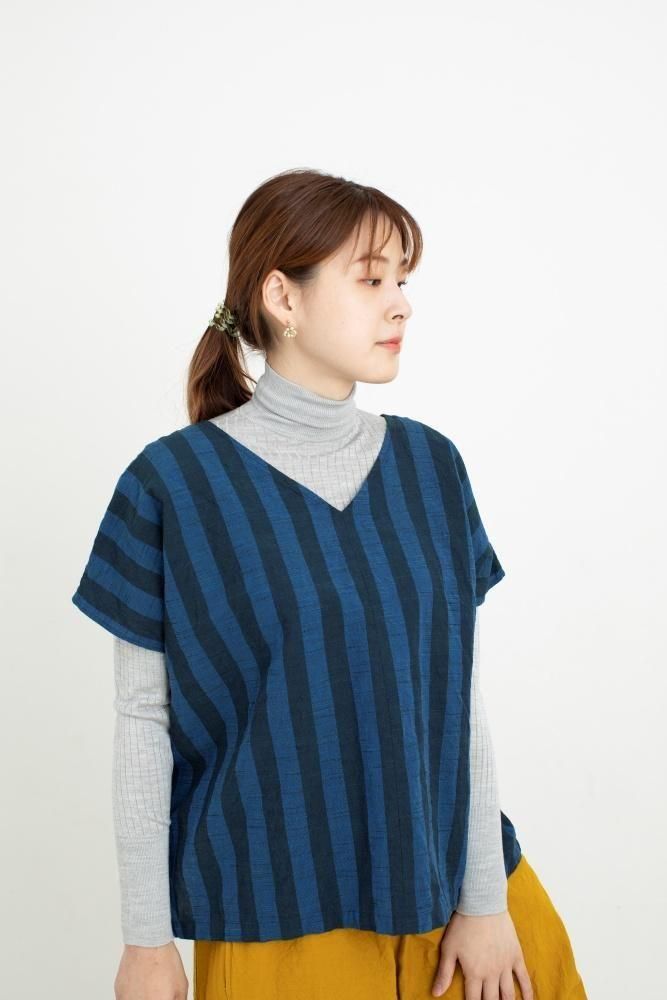 【美品】ヤンマ産業　HARAPPA 会津木綿　前後両方で着られるシャツ　プラス丈 前後両方で着られるシャツ - HARAPPA web shop (受注生産)