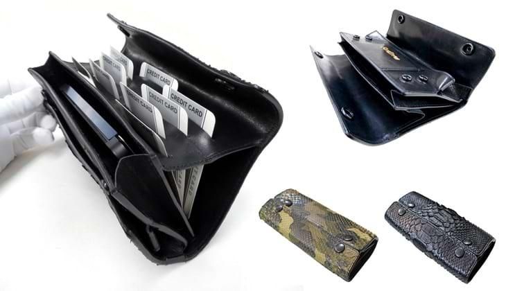 4つのホックと革のみで製作された財布フォックスウォレットFox wallet