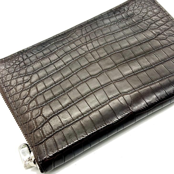 ラージサイズウォレット/クロコダイル&カロングオールレザー