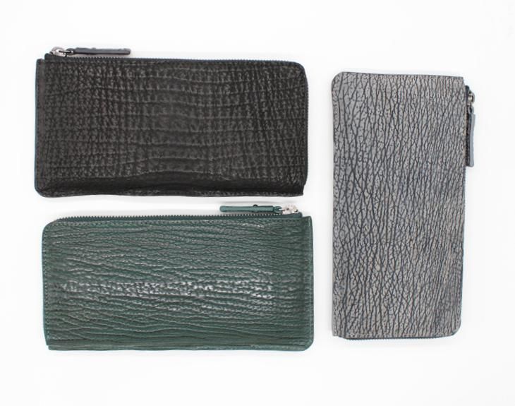 L字ファスナー長財布オールレザー/シャーク