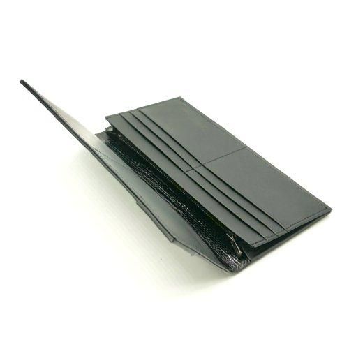 ヘビ革長財布 | 巻蛇シャイニングブラック - 『皮革に製品として ヘビ革長財布 | 巻蛇シャイニングブラック - 『皮革に製品として