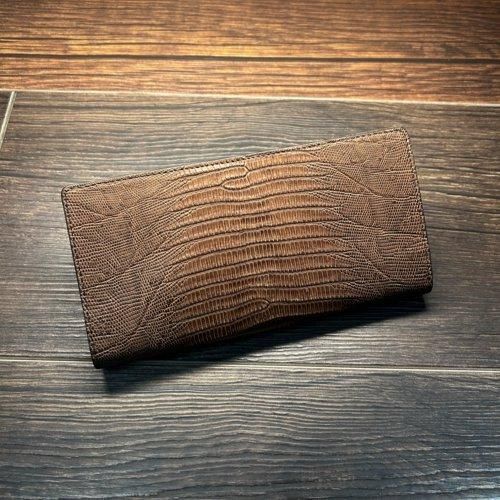 短長財布 | テジュー（トカゲ革）マットブラウン無双 - 『皮革に製品