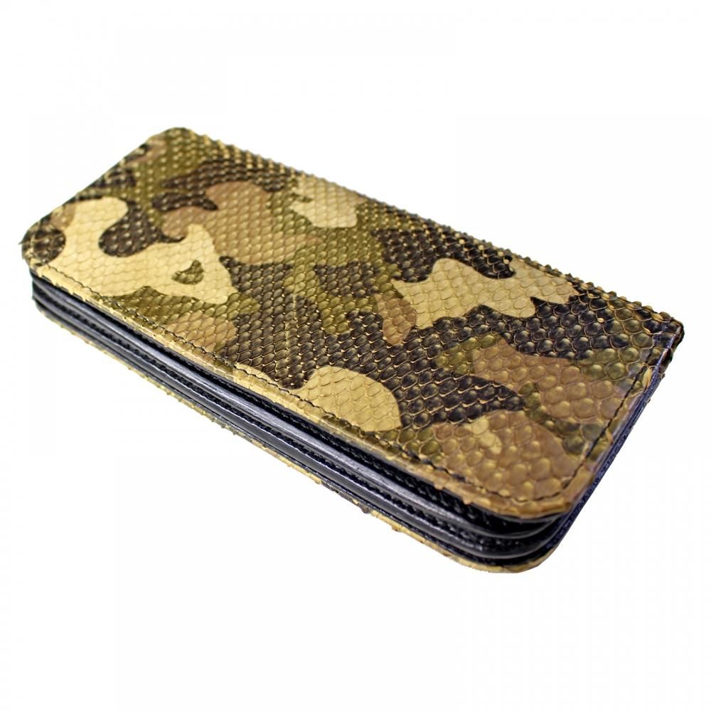 長財布/オールレザー パイソン迷彩柄 - エキゾティックレザーを 長財布/オールレザー パイソン迷彩柄 - エキゾティックレザーを