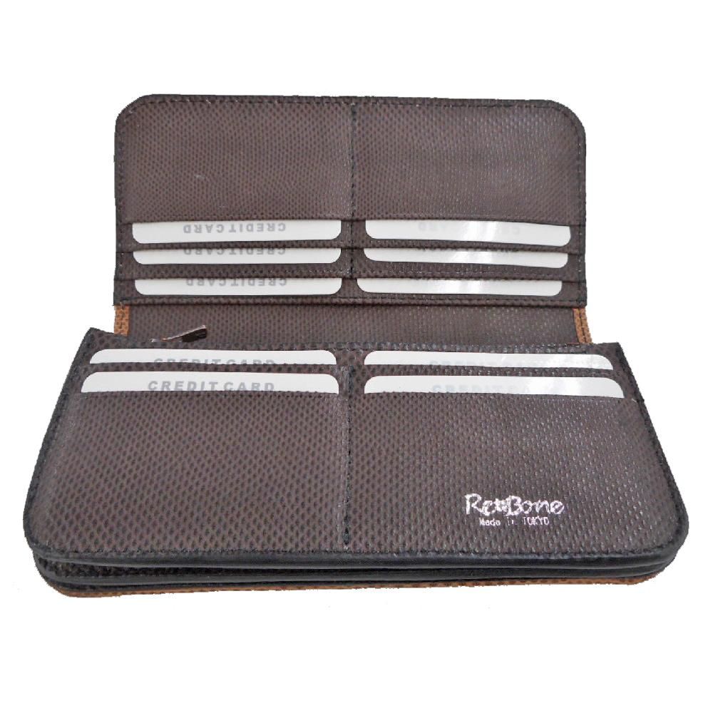 長財布/オールレザー カロング・キャメル＆チョコ - エキゾ