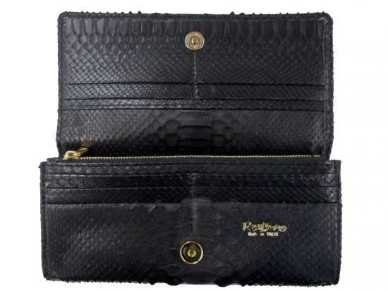 長財布/レディースタイプ ブラックパイソン無双(イエロー 長財布/レディースタイプ ブラックパイソン無双(イエロー
