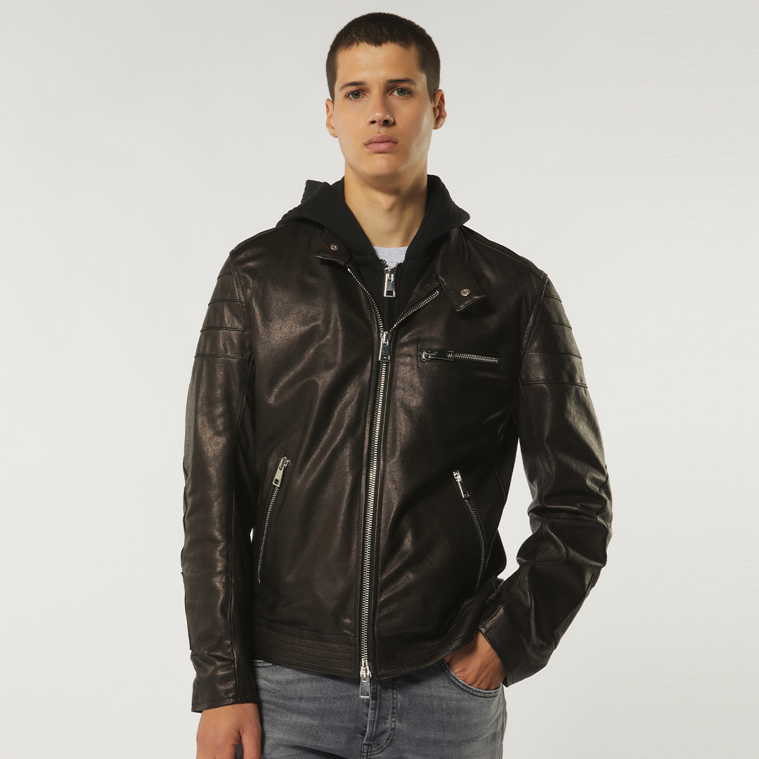 <img class='new_mark_img1' src='https://img.shop-pro.jp/img/new/icons8.gif' style='border:none;display:inline;margin:0px;padding:0px;width:auto;' />【DONDUP】leather foodie jacket