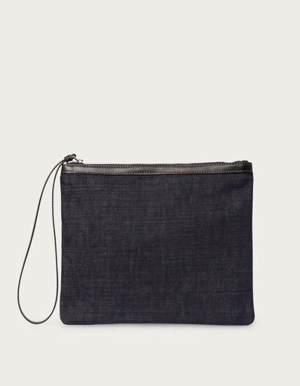 【DONDUP】Denim clutch bag