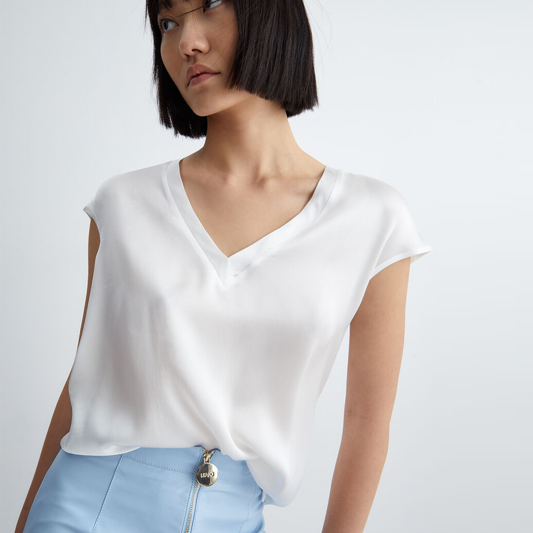 【LIU・JO】Silk blend blouse 23ss/sale