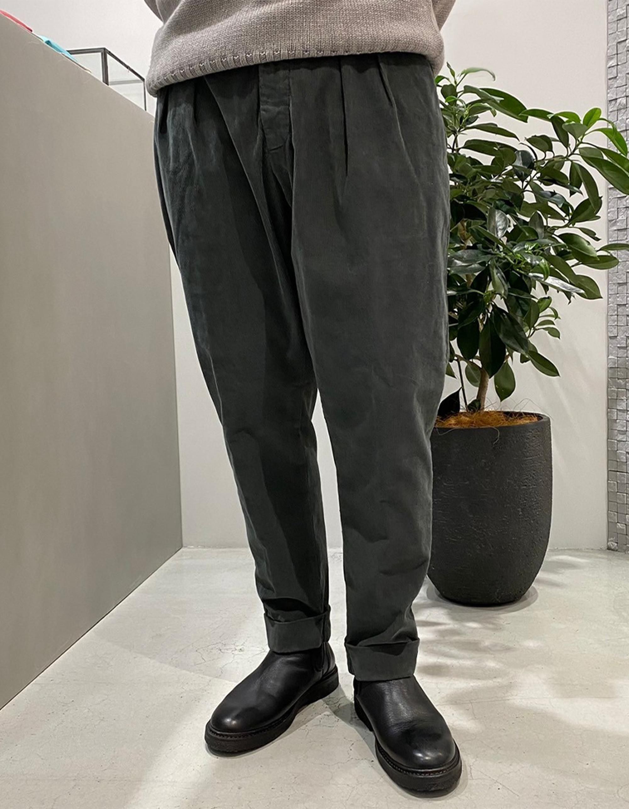 【DONDUP】Oscar キャロットフィット ベルベット トラウザーパンツ 3色