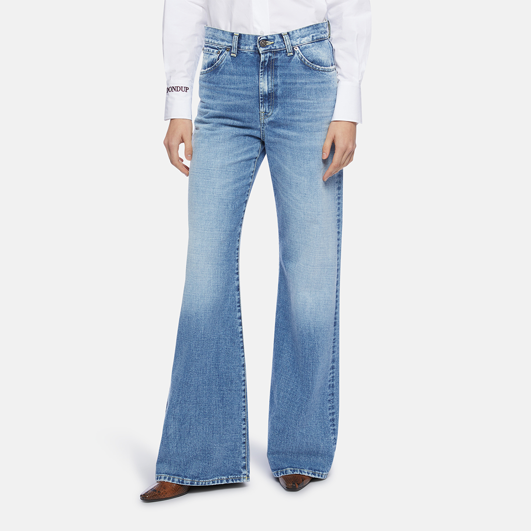 【DONDUP】Amber wide-leg rigid denim jeans 23aw