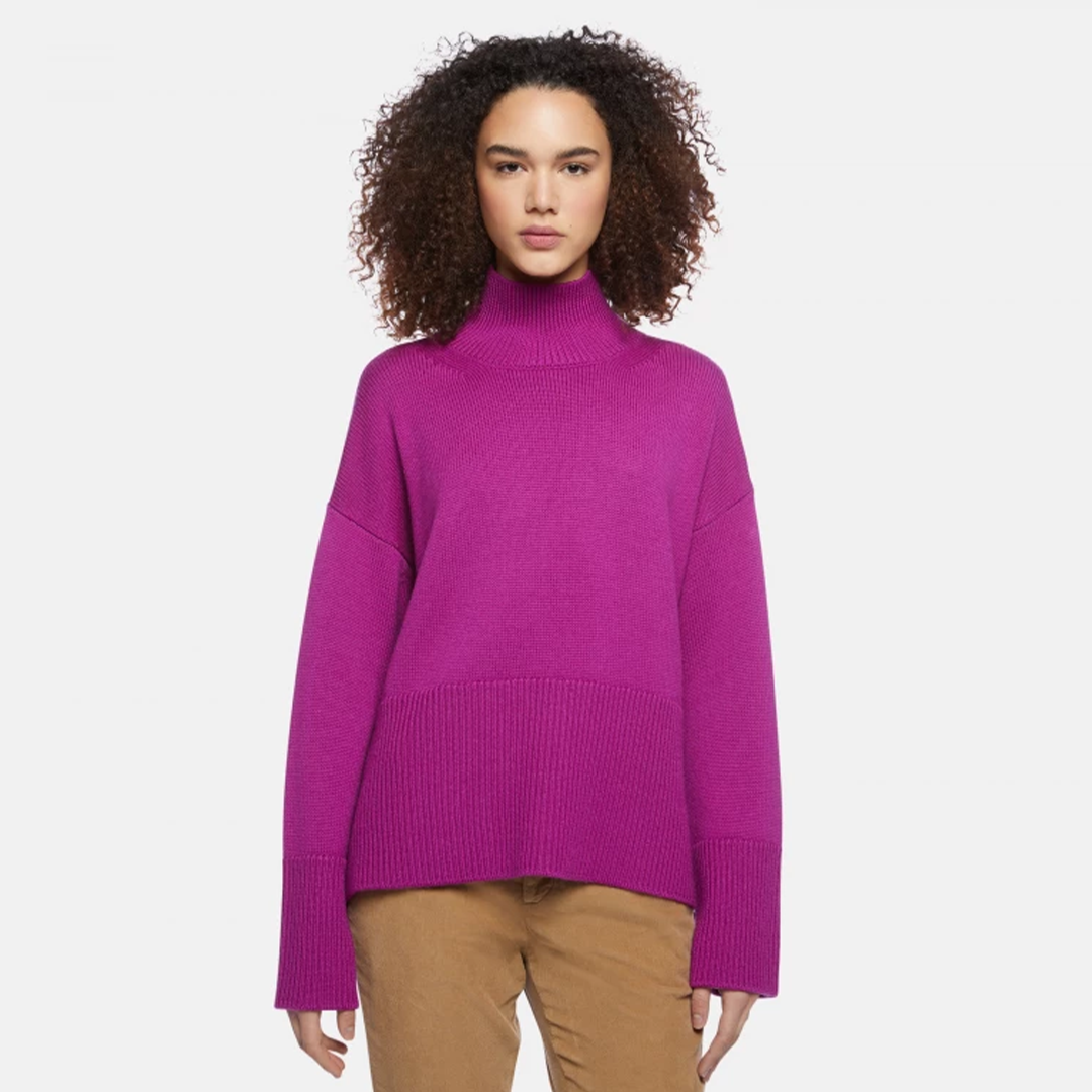 【DONDUP】Oversized polo neck wool jumper 2col 23aw