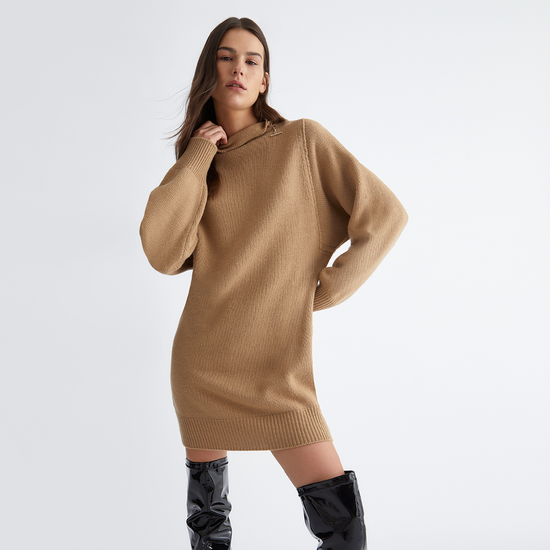 【LIU・JO】Wool cashmere dress-23aw