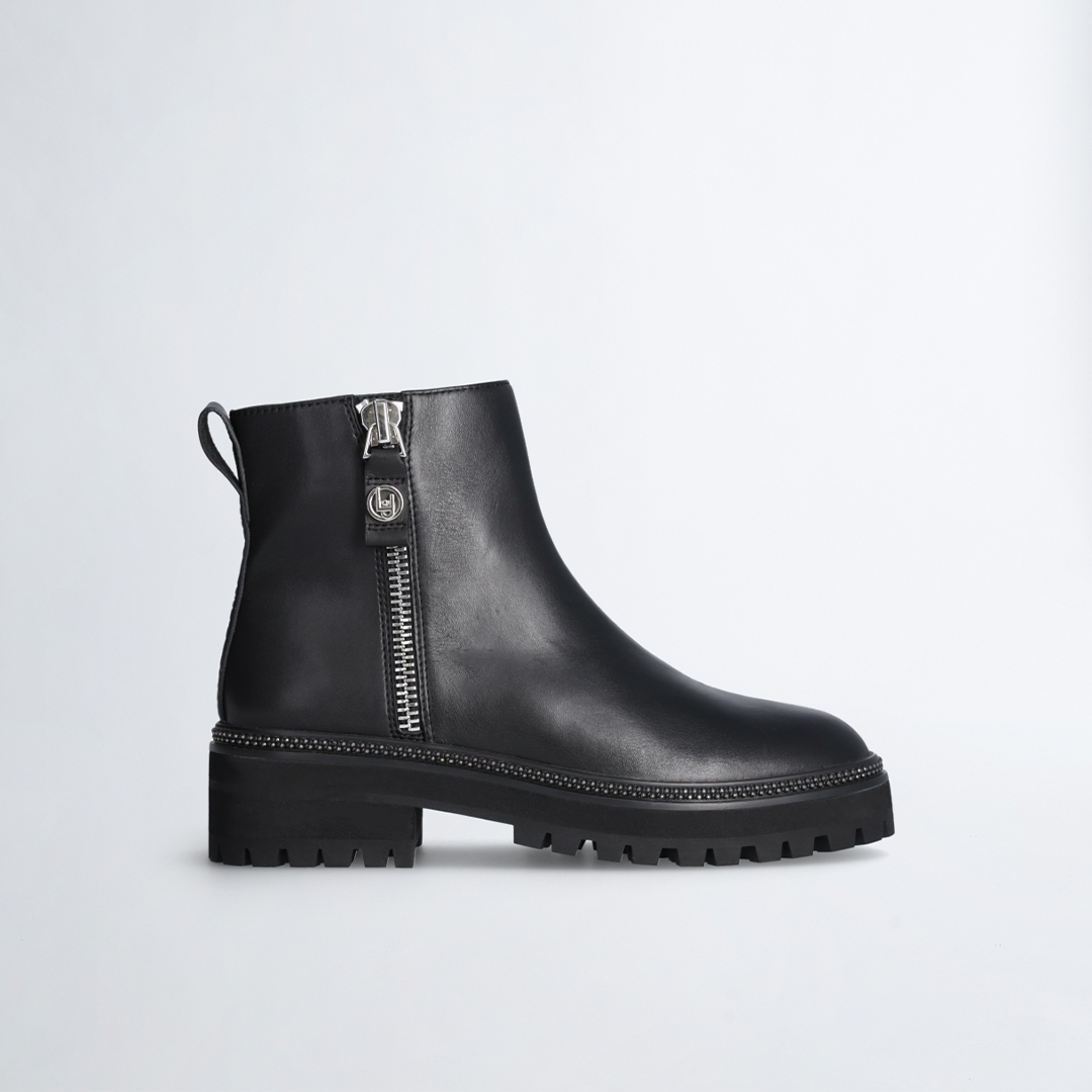 【LIU・JO】Leather middle ankle boots-23aw