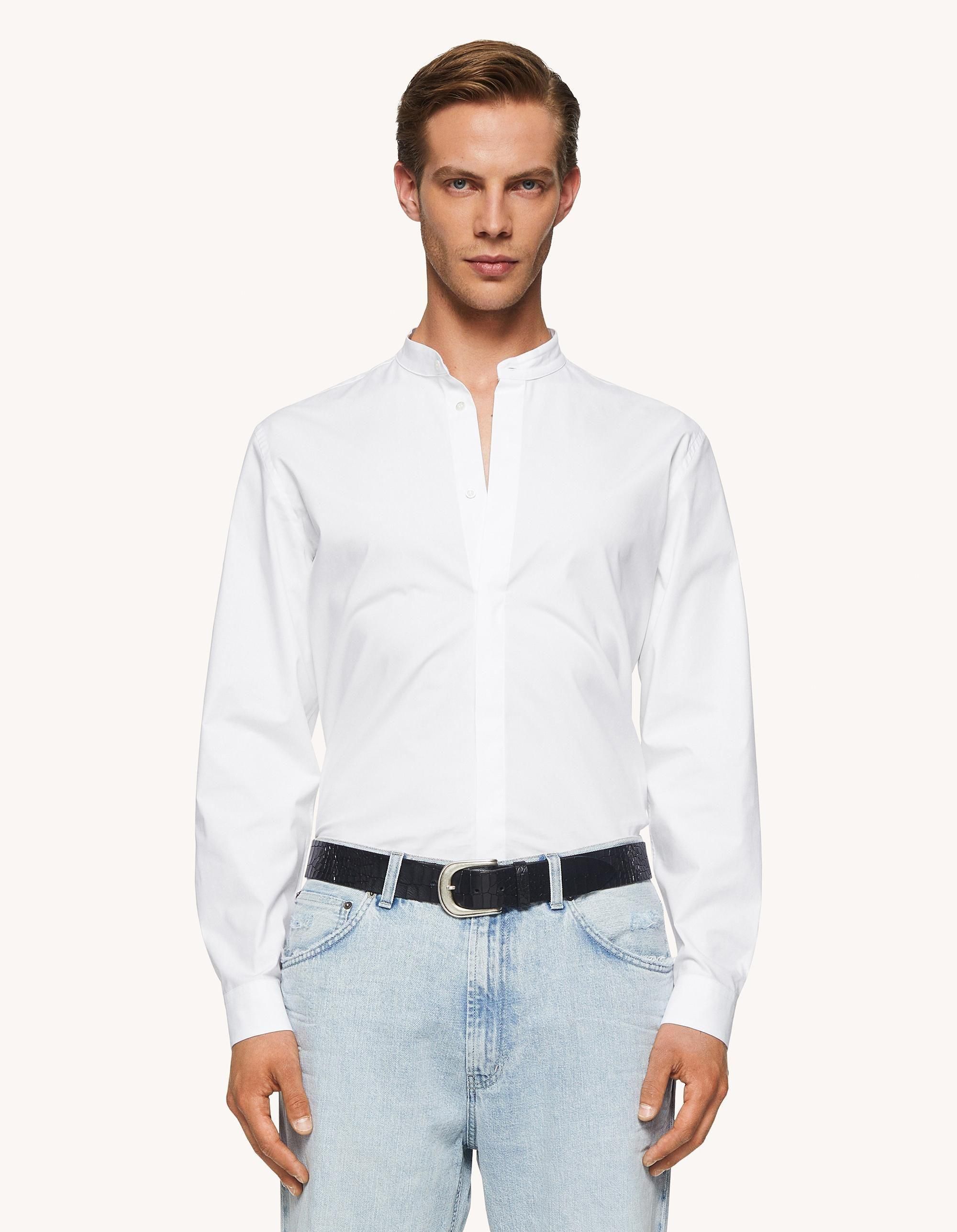 【DONDUP】Poplin shirt mandarin collar 2col