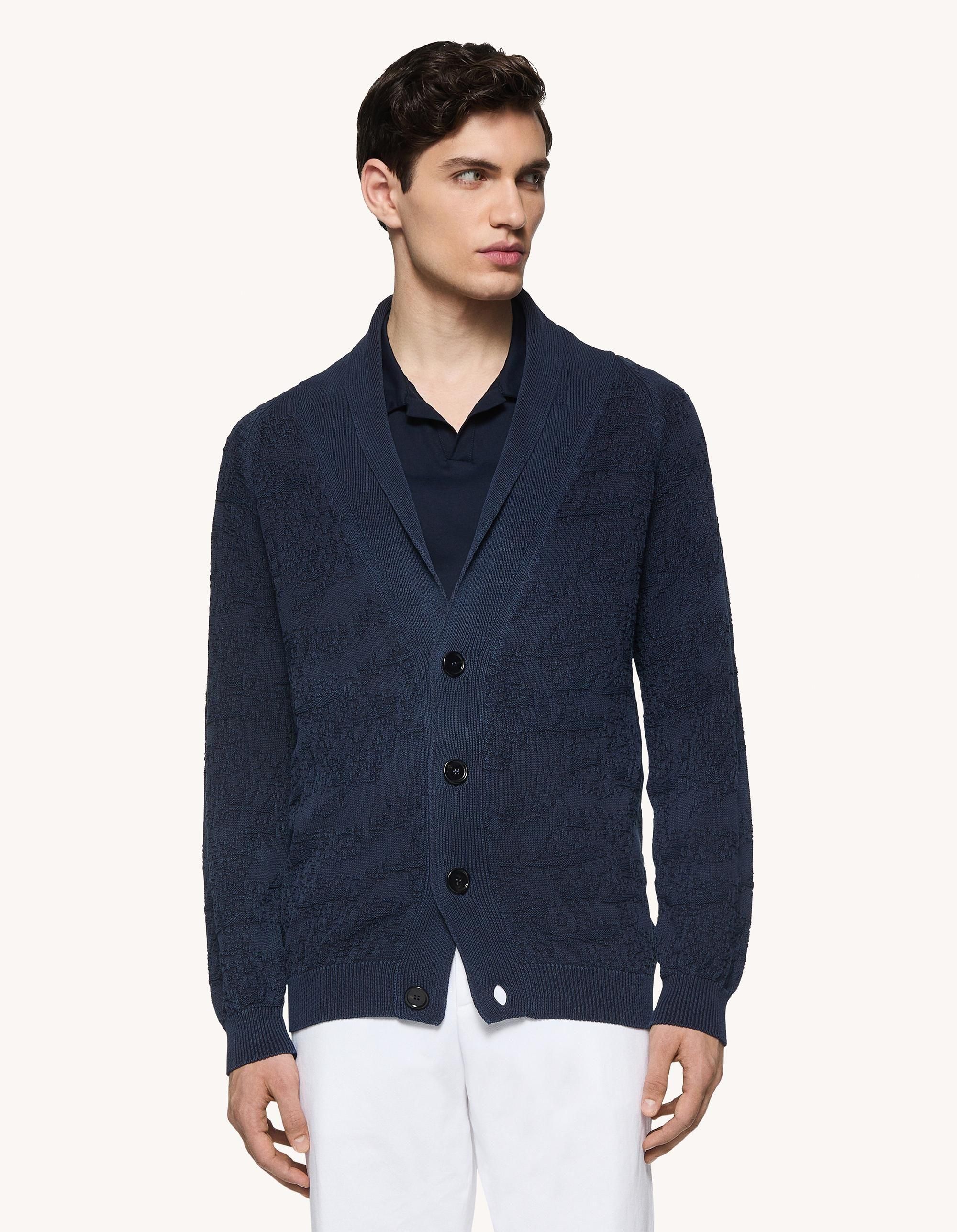 【DONDUP】Regular-fit cotton crepe cardigan