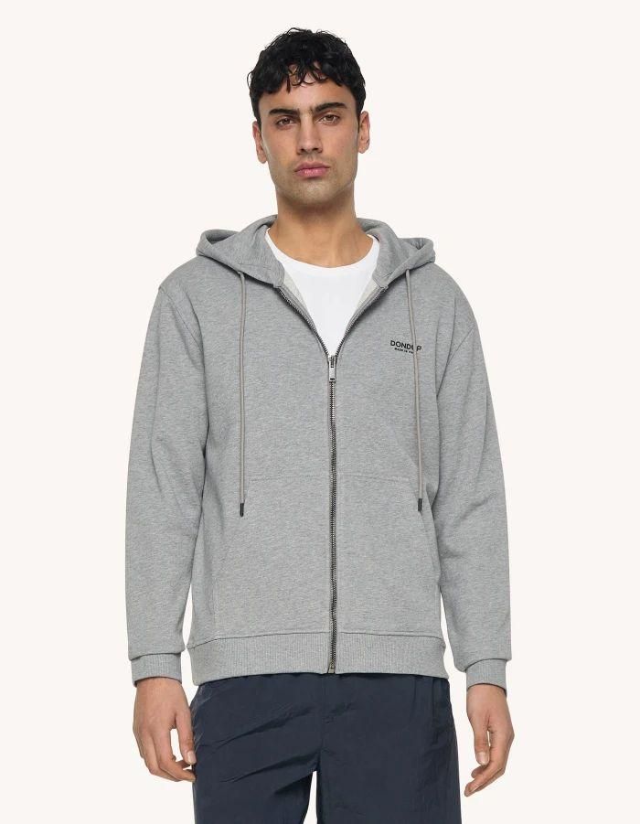 【DONDUP-MEN】ジップアップパーカー グレースウェット フーディー
