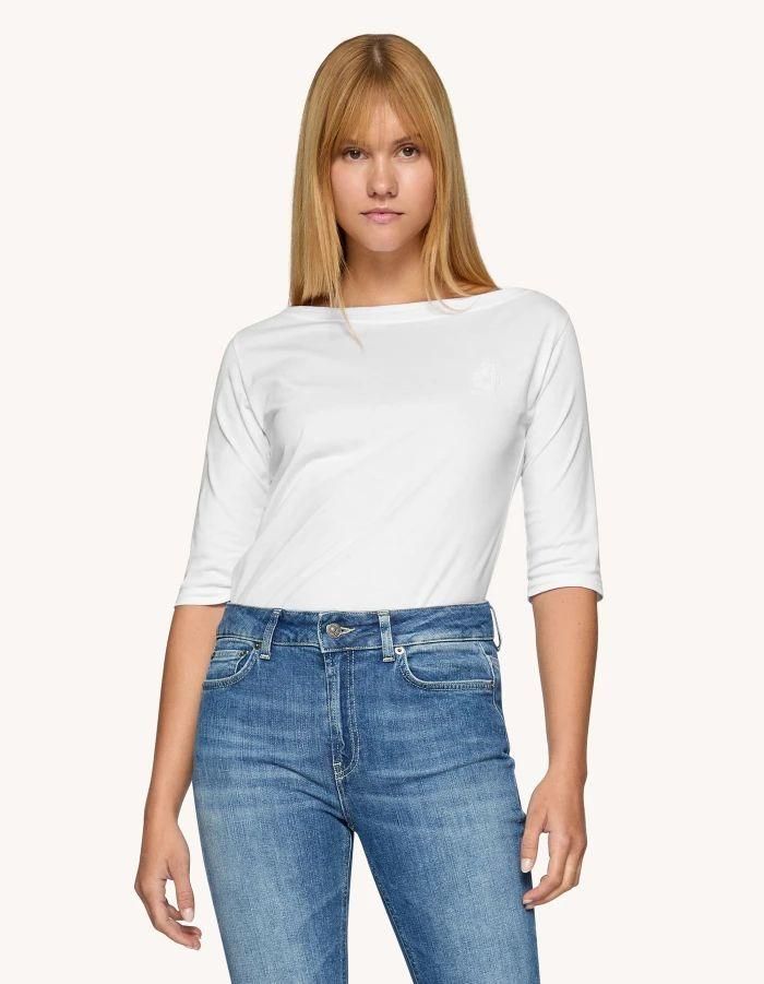 【DONDUP-WOMEN】ボートネック Tシャツ 2色