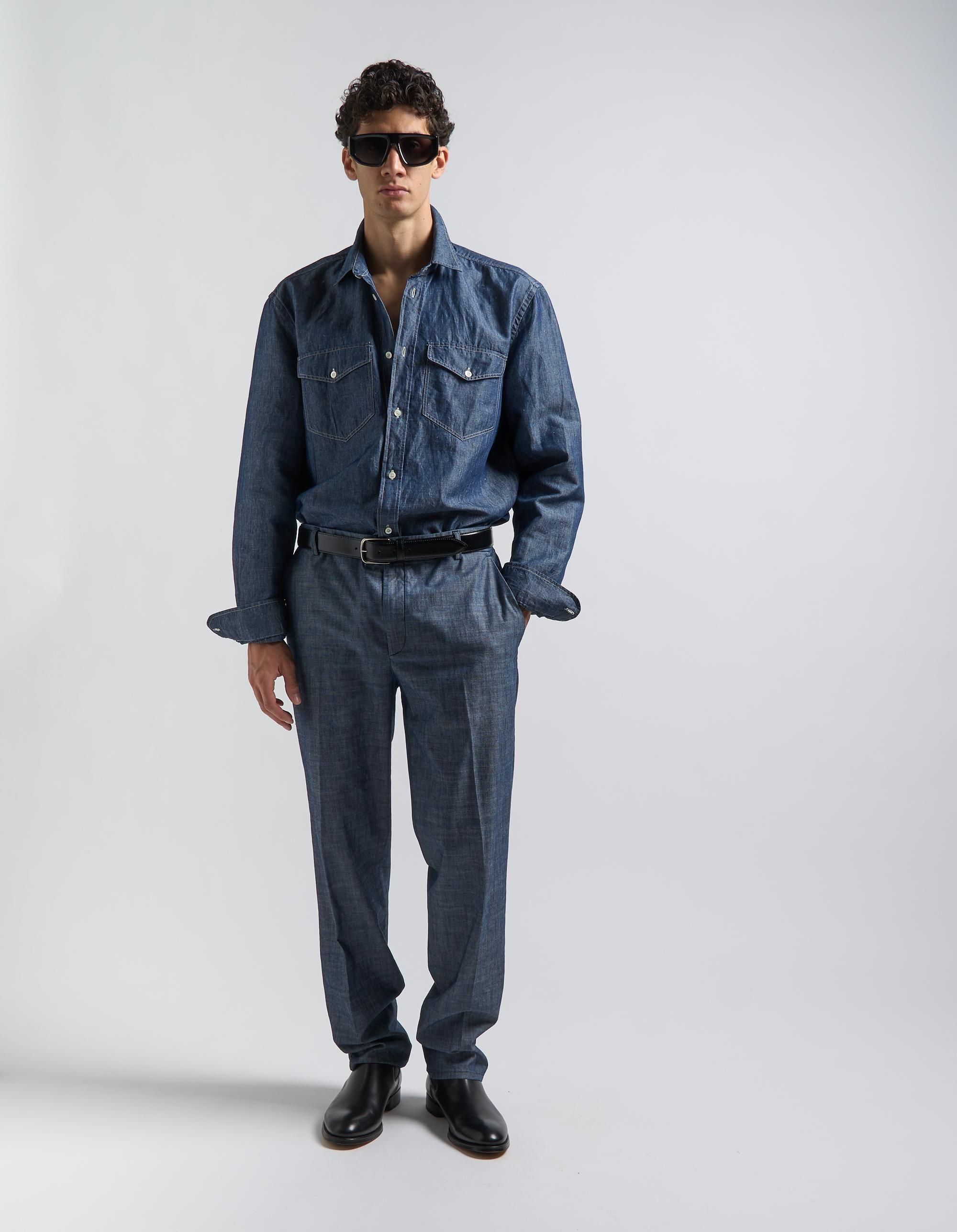 【DONDUP】リサイクルリジッドデニム ジェームス ルーズフィットパンツ