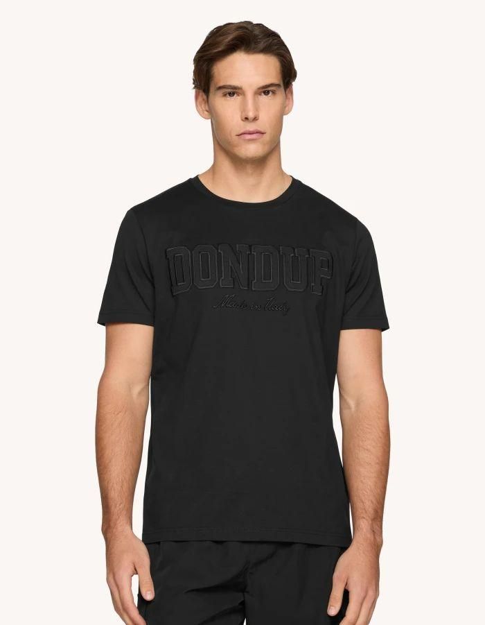 【DONDUP-MEN】ロゴ刺繍 クルーネックTシャツ 2色
