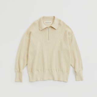 ＜WEB先行予約＞COTTON CASHMERE<br>WAFFLE ZIP PULLOVER