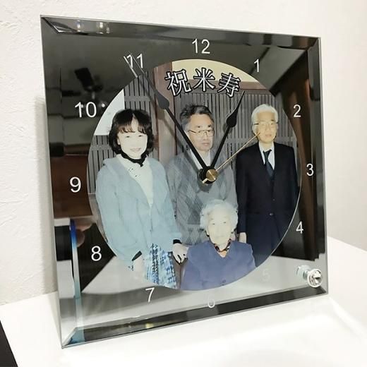 写真入り　名前入り　オリジナル時計　ガラス時計　ミラー時計　ガラス 写真入り 名前入り オリジナル時計 ガラス時計 ミラー時計